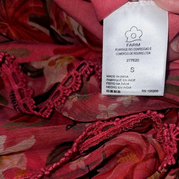 NWT Farm Rio Pink Lace Trim Top - Picture 11 of 14